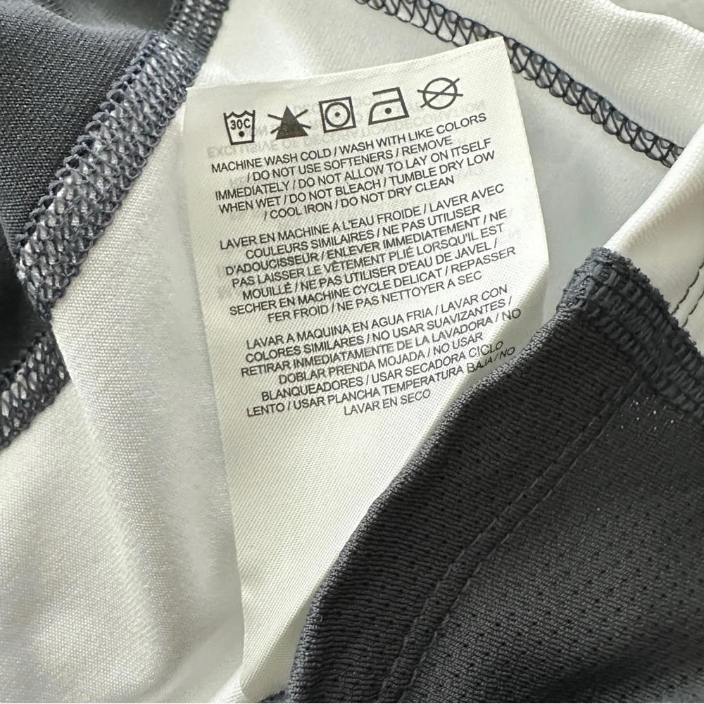 Nike Gray White Long Sleeve Athletic Volleyball Jersey Top Size Various